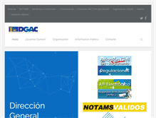 Tablet Screenshot of dgac.gob.gt